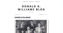 Desktop Screenshot of donaldgwilliamsblog.com