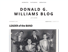 Tablet Screenshot of donaldgwilliamsblog.com